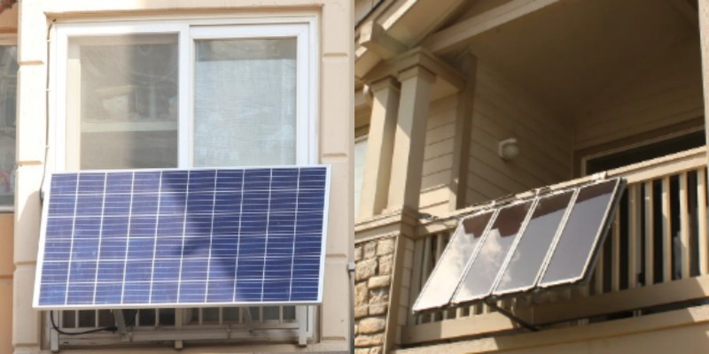 sistema de montagem de painel solar para varanda residencial