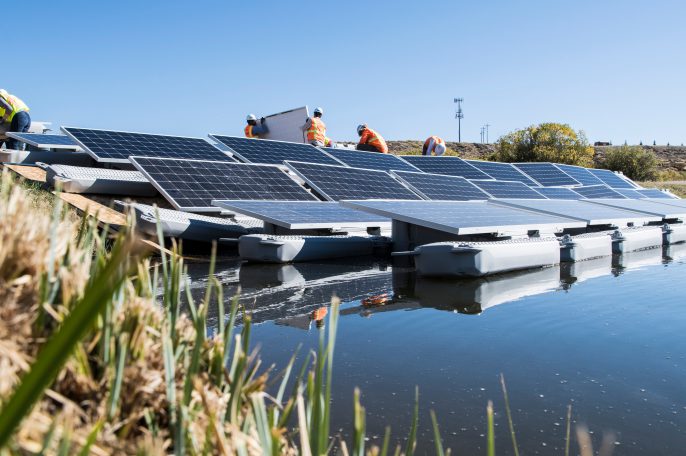 sistema solar fotovoltaico flutuante