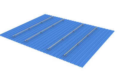 trilhos de montagem solar para telhado de metal
